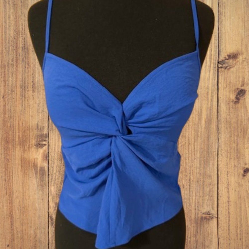 Royal Blue Twist Front Cami Top 4136 Medium NWT Boutique
